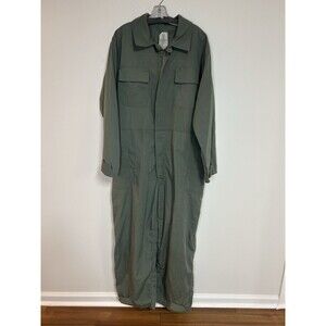 US Military Flight Suit Coveralls Flyers Green USGI Pilot Jumpsuit Men's Large
